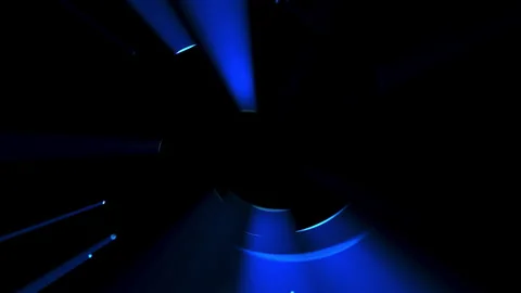 Vortex Light Rays Blue Portal Loop Beams Animation Abstract Background Stock Footage 337939718