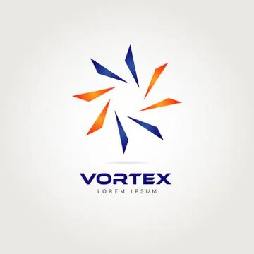 Vortex Logo Design Symbol Icon Stock Illustration