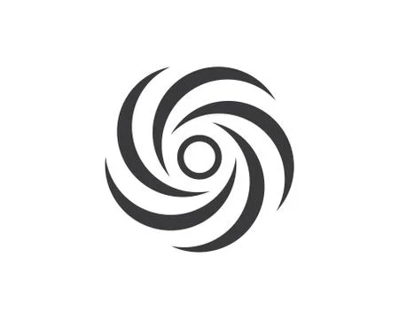 Vortex logo icon wave and spiral vector Stock Illustration