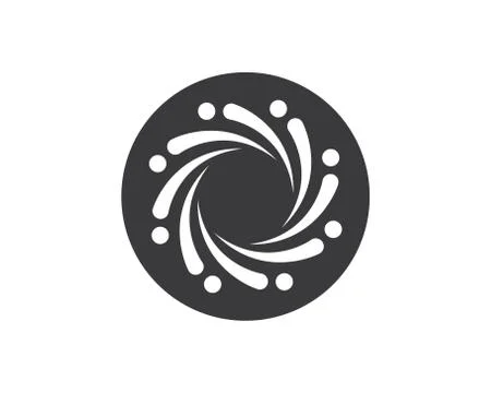 Vortex logo icon wave and spiral vector Stock Illustration