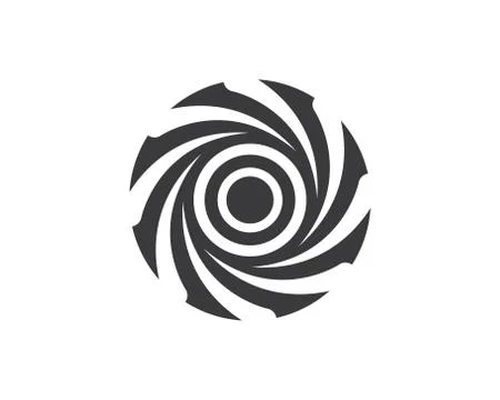 Vortex logo icon wave and spiral vector Stock Illustration