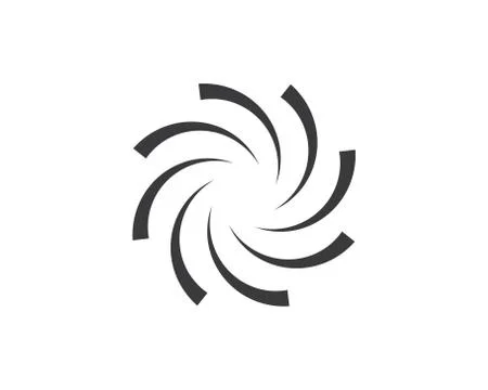 Vortex logo icon wave and spiral vector Stock Illustration