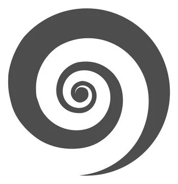 Vortex logo. Round spiral shape. Hypnotic illusion Illustration