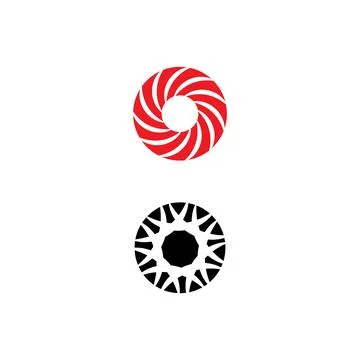 Vortex  Logo Template vector symbol Illustrazione stock