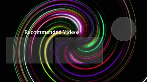 Vortex neon YouTube end card ending screen motion graphics Video stock 166876430