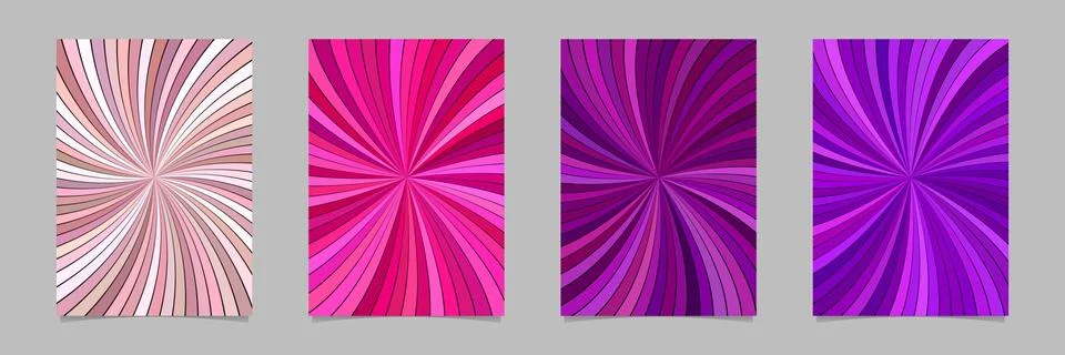 Vortex page background template set - vector stationery designs Stock Illustration