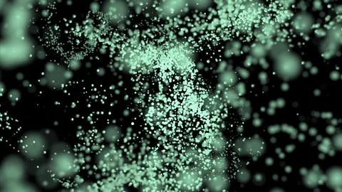 Vortex of particles in stream on black background. Design. Colored particles 库存插图