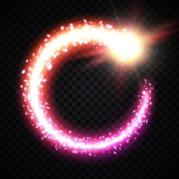 Vortex with particles on transparent background. Stock Illustration