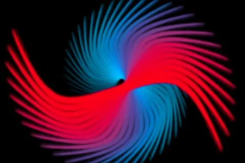 Vortex ring pattern digital CG background wallpaper Stock Illustration