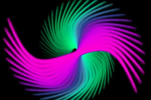 Vortex ring pattern digital CG background wallpaper Stock Illustration