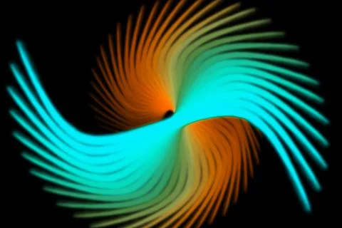 Vortex ring pattern digital CG background wallpaper Stock Illustration