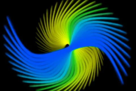 Vortex ring pattern digital CG background wallpaper Stock Illustration