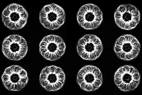 Vortex ring pattern digital CG background wallpaper Stock Illustration