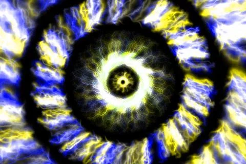 Vortex ring pattern digital CG background wallpaper Illustrazione stock