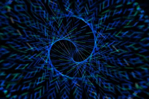 Vortex ring pattern digital CG background wallpaper Stock Illustration