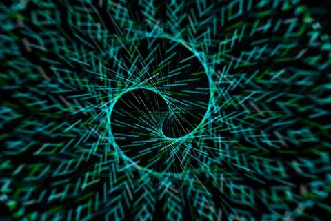 Vortex ring pattern digital CG background wallpaper Stock Illustration