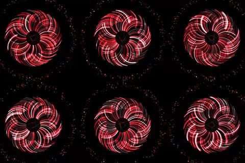 Vortex ring pattern digital CG background wallpaper Illustrazione stock