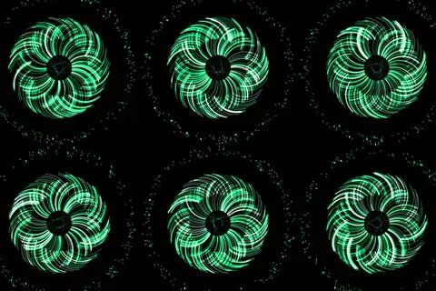 Vortex ring pattern digital CG background wallpaper Stock Illustration