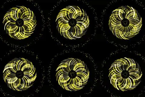 Vortex ring pattern digital CG background wallpaper Stock Illustration