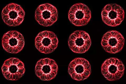 Vortex ring pattern digital CG background wallpaper Stock Illustration