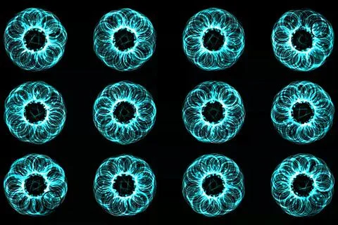 Vortex ring pattern digital CG background wallpaper Stock Illustration