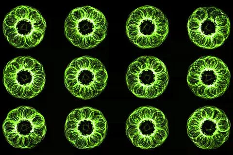 Vortex ring pattern digital CG background wallpaper Stock Illustration