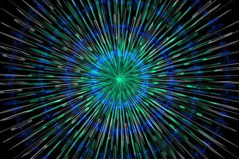 Vortex ring pattern digital CG background wallpaper Stock Illustration