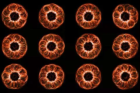 Vortex ring pattern digital CG background wallpaper Stock Illustration