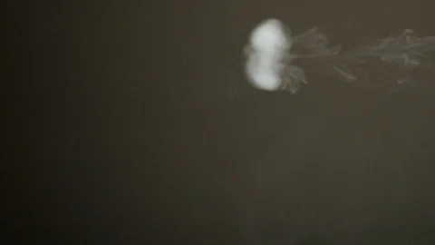 Vortex ring from vape smoke moving towards left, slow motion Stock Footage 115769950