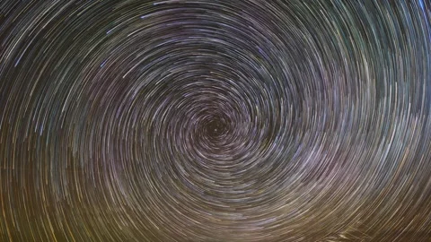 Vortex Spiral Star Trail Time Lapse in the center of the frame Stockbeeldmateriaal 278436805