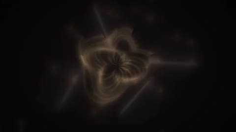 Vortex swirls with star-like pattern and radiating lines on black Видео 330922762