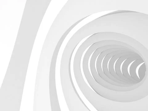 Vortex tunnel interior, 3d render Stock Illustration