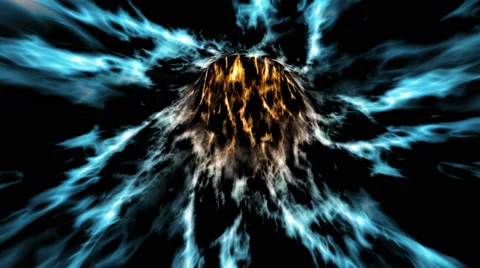 A vortex tunnel of streaming plasma - Vortex 004 HD, 4K Video stock 52992120
