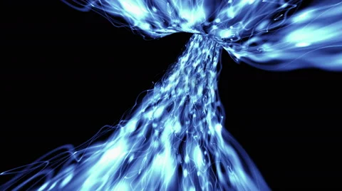A vortex tunnel of streaming strands of light - Vortex 001 HD, 4K Video stock 52992080