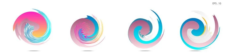 Vortex vector background. Templates for logo design, leaflets or presentation Stock Illustration