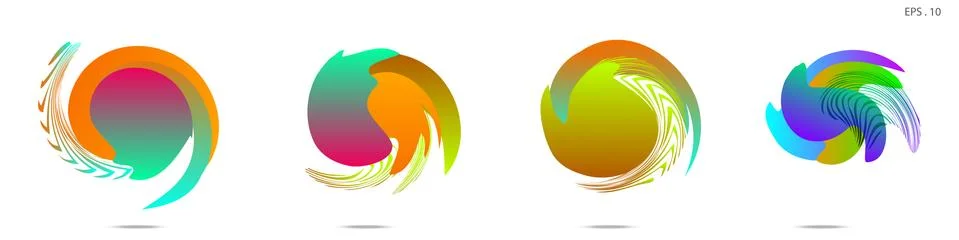 Vortex vector background. Templates for logo design, leaflets or presentation Stock Illustration