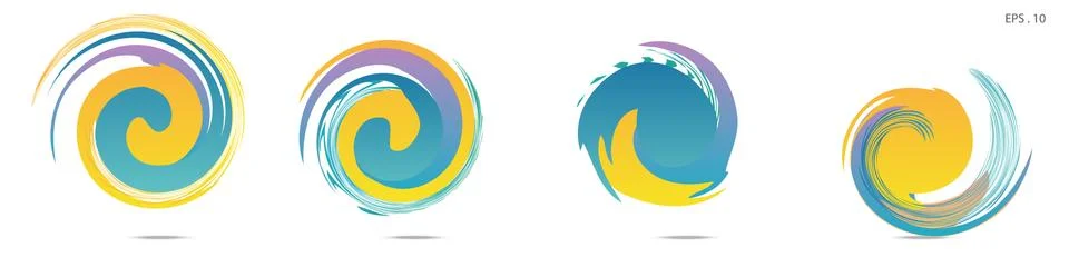 Vortex vector background. Templates for logo design, leaflets or presentation Illustrazione stock