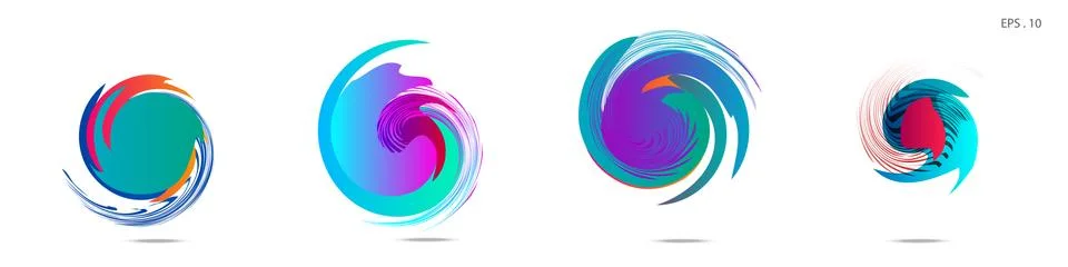 Vortex vector background. Templates for logo design, leaflets or presentation Stock Illustration