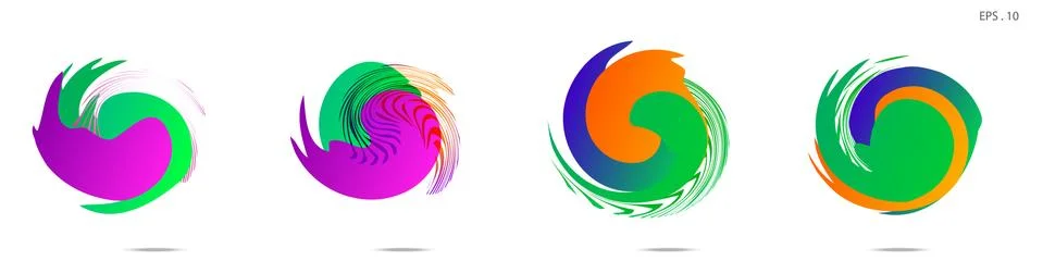 Vortex vector background. Templates for logo design, leaflets or presentation Stock Illustration