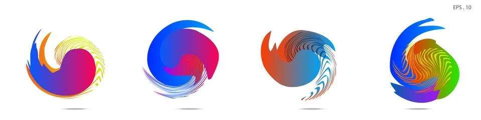 Vortex vector background. Templates for logo design, leaflets or presentation 스톡 일러스트