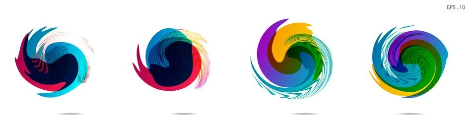 Vortex vector background. Templates for logo design, leaflets or presentation Illustrazione stock