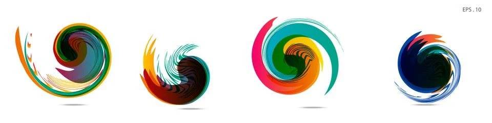 Vortex vector background. Templates for logo design, leaflets or presentation Stock Illustration