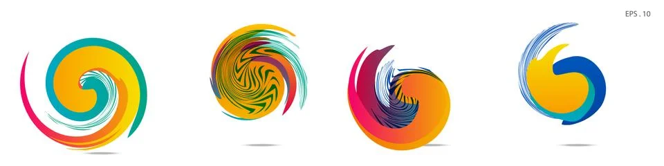 Vortex vector background. Templates for logo design, leaflets or presentation Stock Illustration