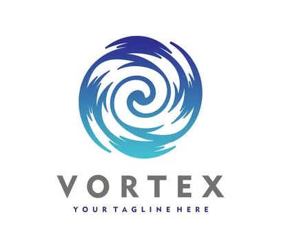 Vortex wind and wave spiral icon Illustrazione stock