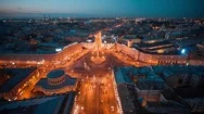 Vosstaniya (Rebellion) Square And Obelisk Hero City Leningrad Stock Footage