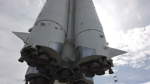 Vostok rocket Gagarin first flight Video stock 144431210
