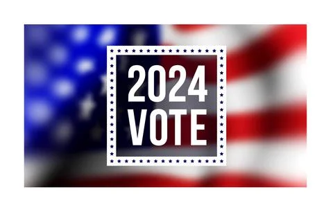 Vote 2024 in the USA. Vector Stock Illustration