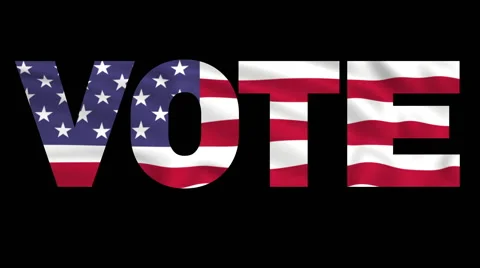 Vote american flag Stock Footage 68786467