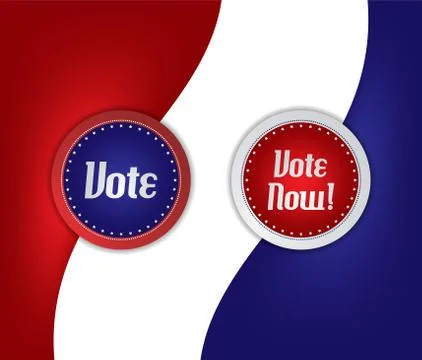 Vote and election label theme Illustrazione stock