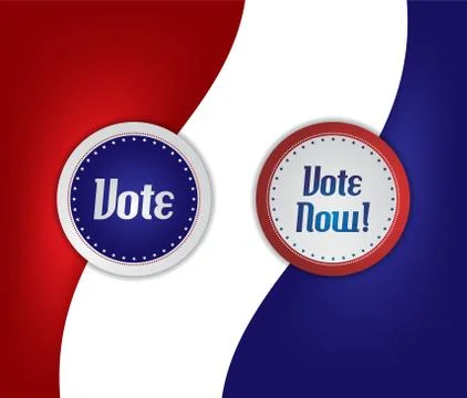 Vote and election label theme Stock-Illustration